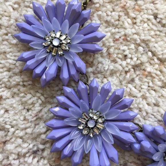 BaubleBar Bright Lavender Floral Statement Necklace - Picture 3 of 4